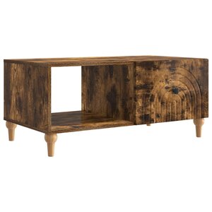 vidaXL Table basse Chêne fumé 90 x 50 x 40 cm Bois d'ingénierie