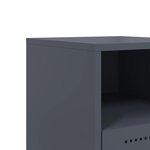 vidaXL Table de chevet anthracite 36x39x60 5 cm acier