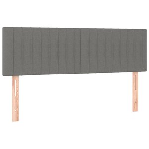 vidaXL Têtes de lit 2 Pièces Gris foncé 72x5x78/88 cm Tissu