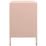 vidaXL Buffet rose 68x39x58 5 cm acier laminé à froid