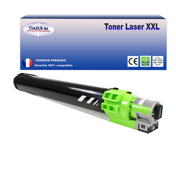 Toner compatible avec  ricoh aficio mpc2000  mpc2500  mpc3000  mpc3000e remplace ricoh 888640)  - noir - 20 000 pages - t3azur