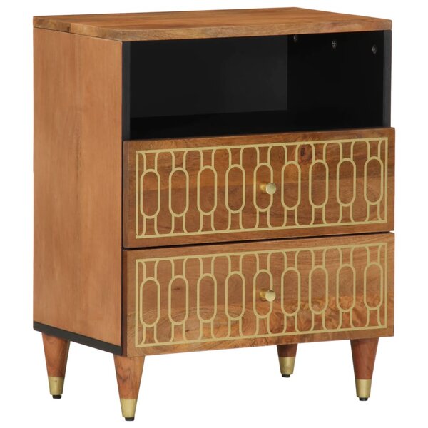 vidaXL Table de chevet 50x33x62 cm bois de manguier massif