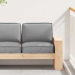 vidaXL Set de coussins de palette 2 Pièces Gris Tissu Oxford