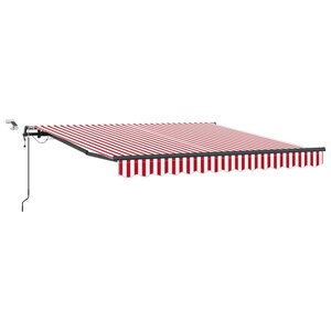 vidaXL Tissu de auvent Rouge et Blanc 350 x 250 cm Polyester