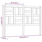 vidaXL Tête de lit Blanc 146x4x104 cm Bois massif de pin