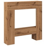 VidaXL Cadre de cheminée chêne artisanal 81x18x82 cm bois ingénierie