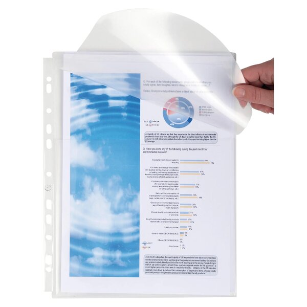 Pochette Perforée À Soufflet Avec Rabat - Polypropylène 20/100e - A4 - Incolore - Exacompta