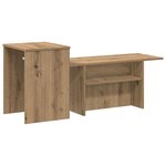 vidaXL Table console Chêne artisanal 91 5 x 35 x 38 5 cm