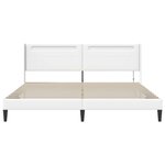 vidaXL Cadre de lit avec bandes LED Blanc 180 x 200 cm Simili cuir