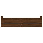 vidaXL Cadre de lit avec tiroirs sans matelas chêne marron 90x190 cm