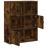 vidaXL Bibliothèque chêne fumé 60x24x76 5 cm bois d'ingénierie