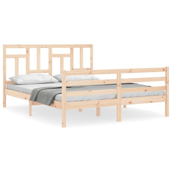vidaXL Cadre de lit sans matelas 160x200 cm bois massif