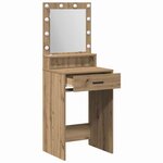 vidaXL Table de Toilette avec tiroir Chêne artisanal 50 x 41 x 135 cm