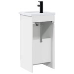 vidaXL Meuble de salle de bain avec évier Blanc 42 x 40 x 84 5 cm