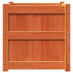 vidaXL Jardinière cire marron 50x50x50 cm bois de pin massif
