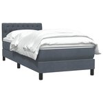 vidaXL Sommier à lattes de lit et matelas gris foncé 80x220 cm velours