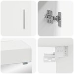 vidaXL Ensemble de mobilier de salle de bain avec étagère TULUM Blanc