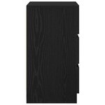 vidaXL Tables de chevet avec 3 tiroirs 2 Pièces noir 39x35x65 cm