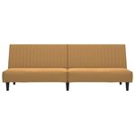 vidaXL Canapé-lit à 2 places marron velours