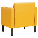 vidaXL Canapé-chaise accoudoirs jaune foncé 54 cm tissu velours côtelé