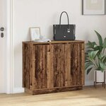 Buffet vidaXL avec LED  Bois Vieilli  90x32x75 cm  Bois Composite