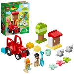 Lego 10950 duplo town le tracteur et les animaux jouet avec figurine du mouton pour enfant de 2 ans et +