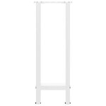 vidaXL Pieds de table console Blanc 2 pièces 28 x (72-73) cm Acier