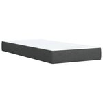 vidaXL Sommier à lattes de lit avec matelas Gris foncé 90x200 cm Tissu