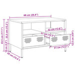 vidaXL Meuble TV noir 68x39x43 5 cm acier laminé à froid