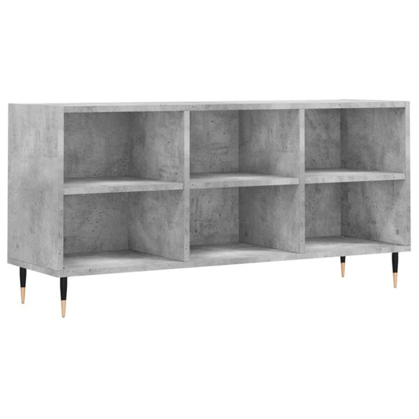 vidaXL Meuble TV gris béton 103 5x30x50 cm bois d'ingénierie