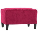vidaXL Repose-pied Rouge bordeaux 60x50x41 cm Velours