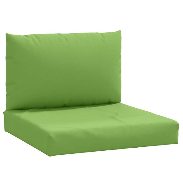 vidaXL Coussins de palette lot de 2 vert mélangé tissu