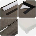 vidaXL Tête de lit capitonnée Gris Naturel et Clair 75 cm Pin massif