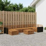 vidaXL Ensemble de canapés d'extérieur 8 Pièces Naturel
