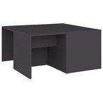 vidaXL Tables basses 4 Pièces gris 33x33x33 cm bois d'ingénierie