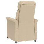 vidaXL Chaise de massage Crème 70.5 x 96.5 x 95 cm Tissu et métal