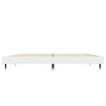 vidaXL Cadre de lit sans matelas blanc 135x190 cm bois d'ingénierie