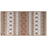 vidaXL Tapis d'extérieur marron et blanc 80x150 cm design réversible