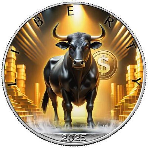 Pièce de monnaie en Argent 1 Dollar g 31.1 (1 oz) Millésime 2025 DOLLAR BULL