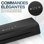 ACROPAQ Plastifieuse Professionnelle A3 A4 A5 80-125 microns- 4 Rouleaux à Chaud et à froid- Réchauffement rapide- Anti-bourrage