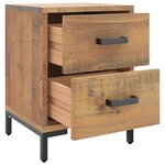 vidaXL Table de chevet Marron 36x30x45 cm Bois de pin massif