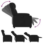 vidaXL Fauteuil inclinable Noir Similicuir