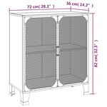 vidaXL Armoires de rangement 2 Pièces Marron 72x36x82 cm Métal et MDF
