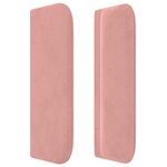 vidaXL Tête de lit avec oreilles Rose 163x16x78/88 cm Velours