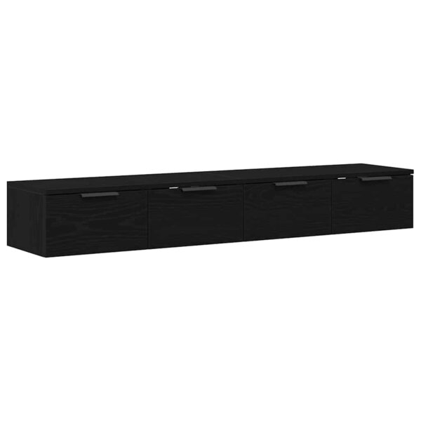 vidaXL Meuble mural 2 Pièces Chêne noir 68 x 30 x 20 cm Bois d'ingénierie