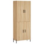 vidaXL Buffet haut Chêne sonoma 69 5x34x180 cm Bois d'ingénierie