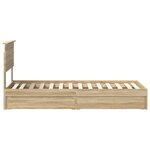 vidaXL Lit de Rangement Chêne Sonoma 75 x 190 cm Bois d'ingénierie