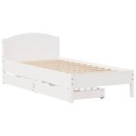 vidaXL Cadre de lit sans matelas blanc 75x190 cm bois de pin massif