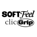 BIC Stylo à bille rétractable Soft Feel Clic grip, bleu BIC