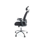 Q-connect chaise direction - Repose-tête ajustable - Max. supporte 130kg - Noir